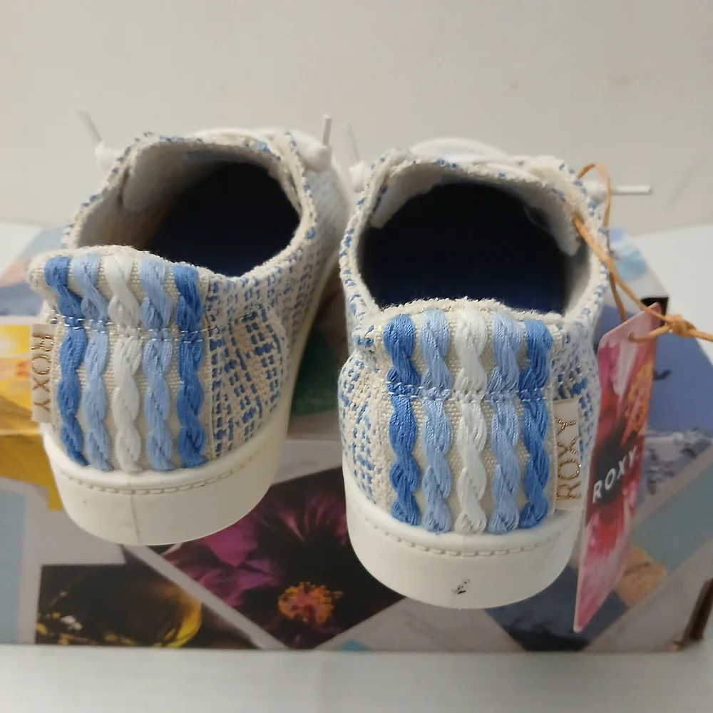 Roxy Kids Bayshore Plus- 405 Open Blue/Blue   Sneakers Size 6 New $40 - Picture 6 of 12